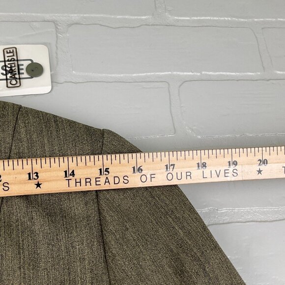 Carlise Suit Women Jacket 4/Pants 8 Green Bronze Zipper 2pc Wool Silk NWT VTG - Picture 12 of 16